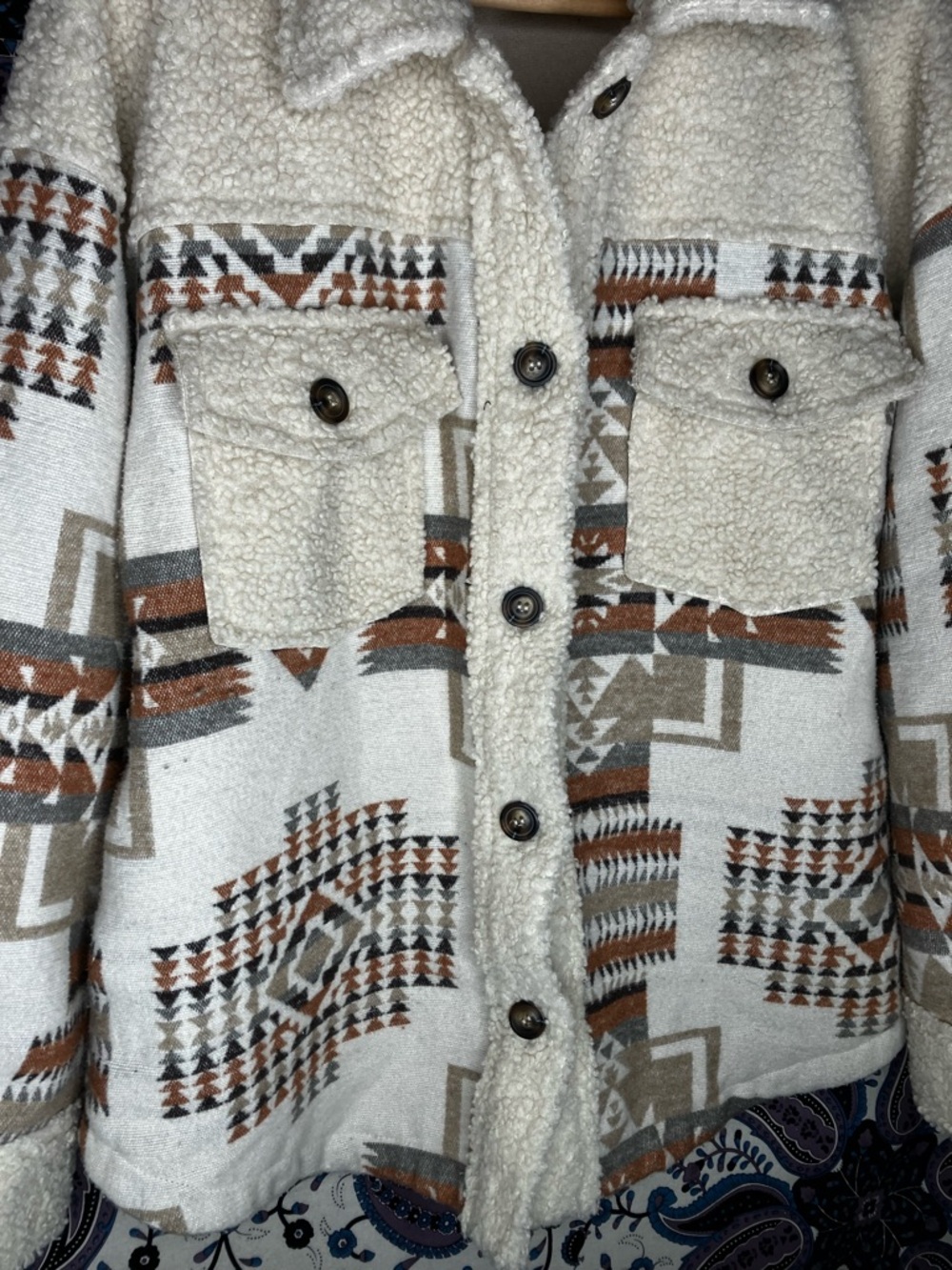 Altar’d state Aztec Sherpa jacket M - Picture 4 of 5